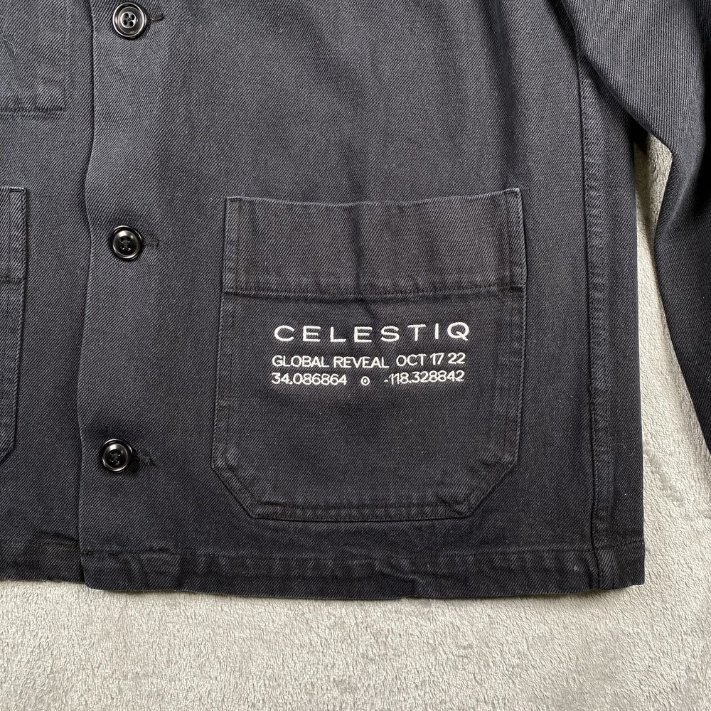 Alex Mill Britt Work Jacket Womens L Black Recycled Cotton Cadillac Celestiq - Picture 3 of 16